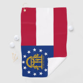 ジョージア州旗を持つゴルフタオル ゴルフタオル (インサイチュ)