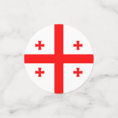 ジョージア州旗を持つテーブル紙吹雪 コンフェッティ (スモール正面)