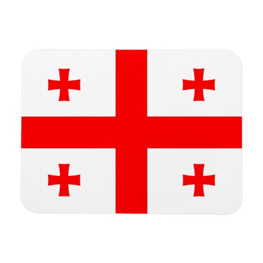 ジョージア州旗を持つフレキシブルなフォトマグネット マグネット (横)