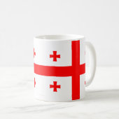ジョージア州旗を持つマグカップ コーヒーマグカップ (正面右)
