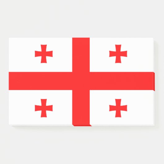 ジョージア州旗を持つメモ ポストイット (正面)
