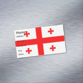 ジョージア州旗を持つ名刺マグネット マグネット名刺 (インサイチュ)