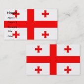 ジョージア州旗を持つ名刺 名刺 (正面/裏面)