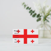 ジョージア州旗を持つ名刺 名刺 (スタンド正面)