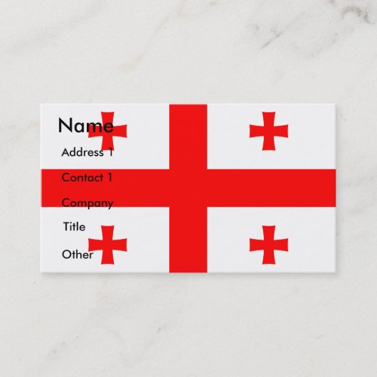 ジョージア州旗を持つ名刺 名刺 (正面)