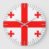 ジョージア州旗を持つ壁時計 ラージ壁時計 (正面)