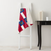 ジョージア州旗を持つ愛国心のあるシェルパ毛布 シェルパブランケット (インサイチュ)