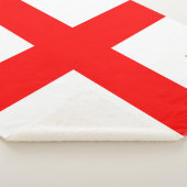 ジョージア州旗を持つ愛国心のあるシェルパ毛布 シェルパブランケット (3/4)