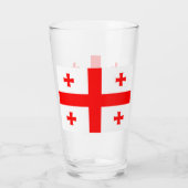 ジョージア州旗を持つ愛国的なガラス杯 タンブラーグラス (裏面)