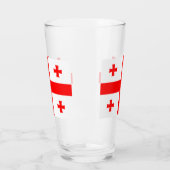 ジョージア州旗を持つ愛国的なガラス杯 タンブラーグラス (左)