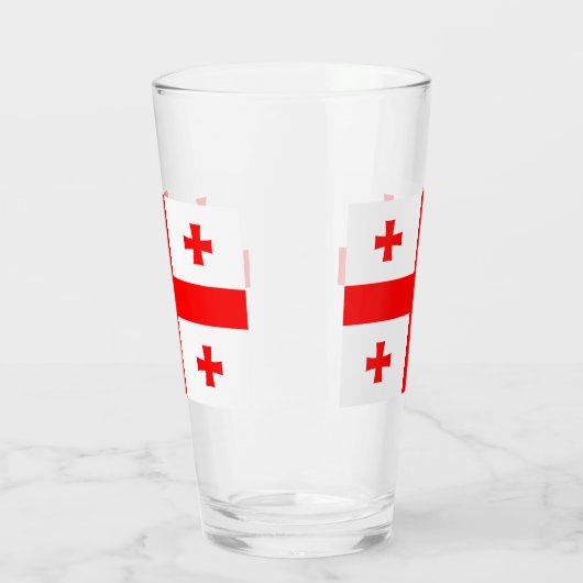 ジョージア州旗を持つ愛国的なガラス杯 タンブラーグラス (左)