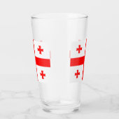 ジョージア州旗を持つ愛国的なガラス杯 タンブラーグラス (右)