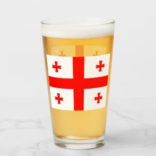 ジョージア州旗を持つ愛国的なガラス杯 タンブラーグラス