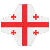 ジョージア州旗を持つ愛国的なサッカーボール サッカーボール (フラット)