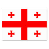 ジョージア州旗を持つ愛国的なテーブルカード テーブルナンバー (裏面)