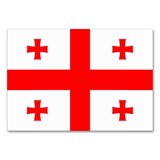 ジョージア州旗を持つ愛国的なテーブルカード テーブルナンバー (正面)