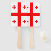 ジョージア州旗を持つ愛国的なハンドファンのセット ハンドファン (正面&裏面)