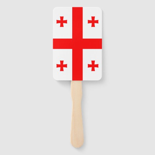 ジョージア州旗を持つ愛国的なハンドファンのセット ハンドファン (裏面)