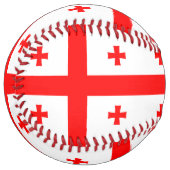 ジョージア州旗を持つ愛国的ソフトボール ソフトボール (正面左)