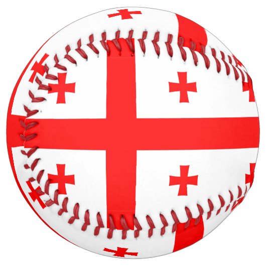 ジョージア州旗を持つ愛国的ソフトボール ソフトボール (正面左)