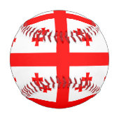 ジョージア州旗を持つ愛国野球 野球ボール (正面)