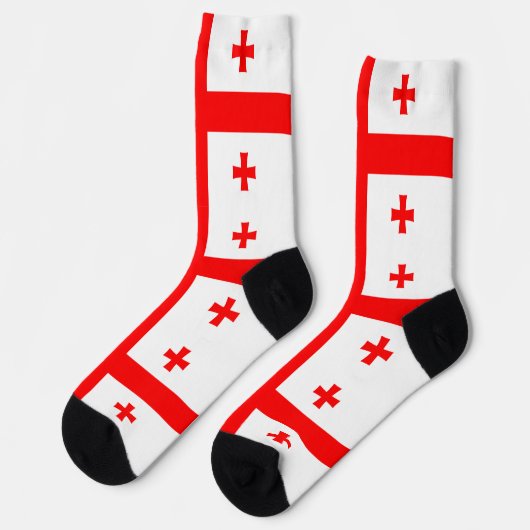 ジョージア州旗を持つ男性クルー用ソックス ソックス (左)