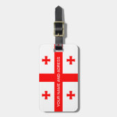 ジョージア州旗を持つ荷物タグ ラゲッジタグ (正面縦)