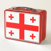 ジョージア州旗を持つ金属製ステンレスランチボックス メタルランチボックス (裏面)