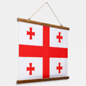 ジョージア州旗を掲げたウォールタペストリー 吊り下げ型タペストリー (傾斜あり)