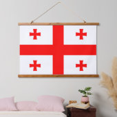 ジョージア州旗を掲げたウォールタペストリー 吊り下げ型タペストリー (寝室)