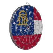 ジョージア州旗を掲げたダーツボード ダーツボード (正面左)