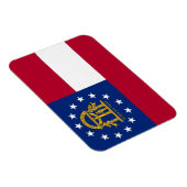 ジョージア州旗を掲げた愛国的なフレキシブル磁石 マグネット (右側)
