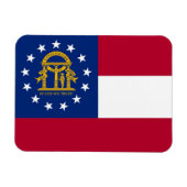 ジョージア州旗を掲げた愛国的なフレキシブル磁石 マグネット (横)