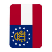 ジョージア州旗を掲げた愛国的なフレキシブル磁石 マグネット (縦)