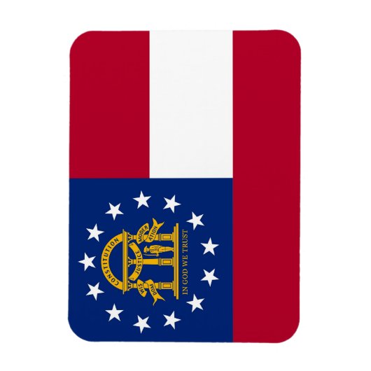 ジョージア州旗を掲げた愛国的なフレキシブル磁石 マグネット (縦)