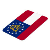 ジョージア州旗を掲げた愛国的なフレキシブル磁石 マグネット (左側)