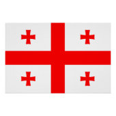 ジョージア州旗を掲げた愛国的な壁のポスター ポスター (正面)