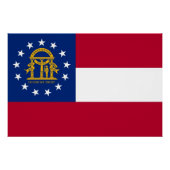 ジョージア州旗を掲げた愛国的な壁のポスター ポスター (正面)