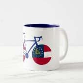 ジョージア州旗サイクリング ツートーンマグカップ (正面右)