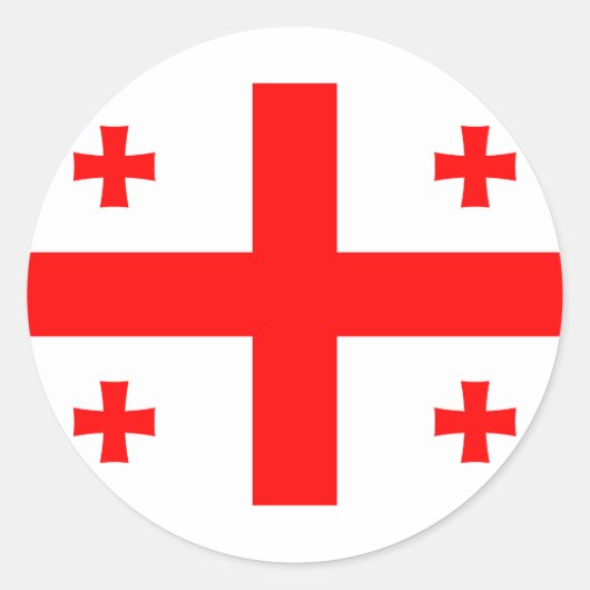 ジョージア州旗ステッカー ラウンドシール (正面)