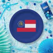 ジョージア州旗デザインデコール ペーパープレート (パーティー)