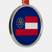 ジョージア州旗デザインデコール メタルオーナメント (右)