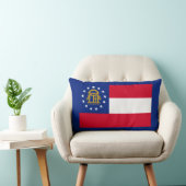 ジョージア州旗デザインデコール ランバークッション (椅子)