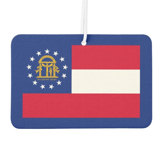 ジョージア州旗デザイン カーエアーフレッシュナー (裏面)