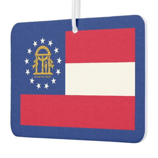 ジョージア州旗デザイン カーエアーフレッシュナー (左)