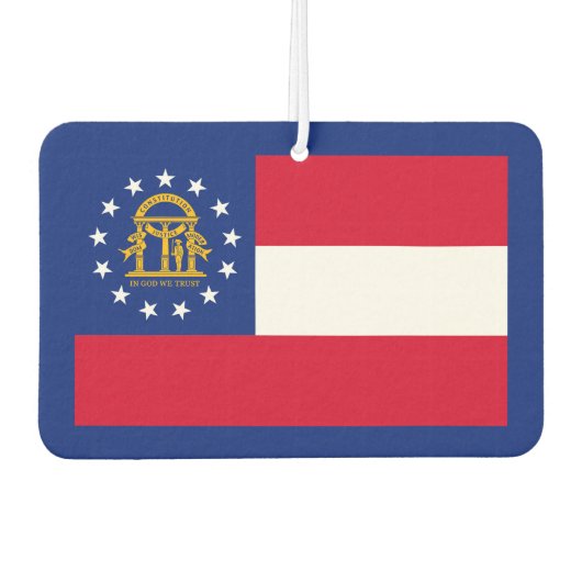 ジョージア州旗デザイン カーエアーフレッシュナー (正面)