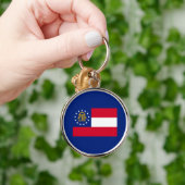 ジョージア州旗デザイン キーホルダー (手)