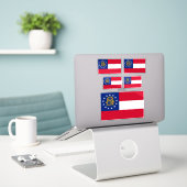 ジョージア州旗デザイン シール (デスク上のノートパソコン)