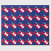 ジョージア州旗デザイン ラッピングペーパー (フラット)