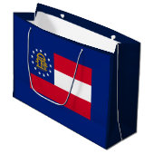 ジョージア州旗デザイン ラージペーパーバッグ (正面アングル)